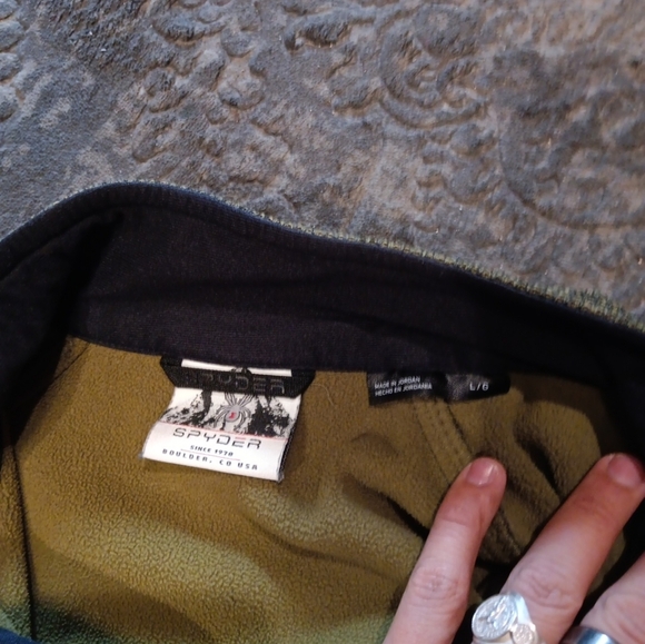 Spyder Men's Half-Zip Outbound Stryke Sweater Jacket - L - Green - Picture 4 of 6